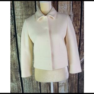 Club Monaco Off White Wool Cropped Jacket